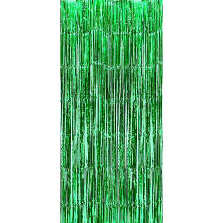 Perdea Franjurata, Cyrax, Model Decor Petrecere, pentru Fundal de Poze, Amenajare Colorata a Petrecerii, Dimensiune 100x200 cm, Verde