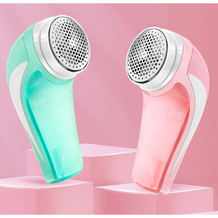 Aparat Pentru Curatat Scame, Par Si Praf,  Pentru Diferite Tipuri De Material, Cu Lame Din Otel Inoxidabil, Incarcare Prin USB Type-C, Cu Perie De Curatare si Cablu USB Incluse, 13.5x9 cm, Verde