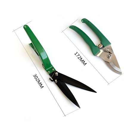 Set 12 Unelte de Gradina,  pentru Plantare Prelucrare Sol si Ingrijire Plante, Material PVC si Cardboard, Cutie Inclusa, 37x28 cm, Verde