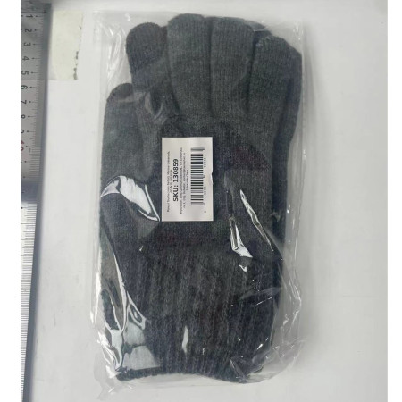 Manusi de Barbat,  Model H, Functie Touchscreen (ecran tactil), Material Acril Tricotat, Manseta Elastica, Interior Catifelat, Marime Universala, Gri Inchis