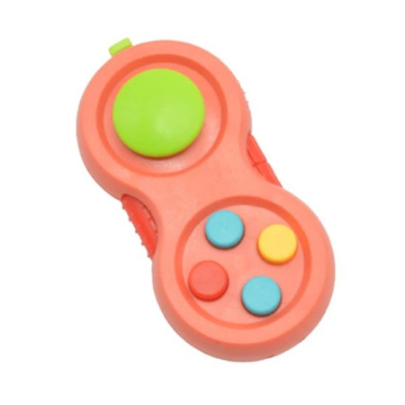 Jucarie Interactiva, Cyrax, Model Fidget Pad, Antistres, +3 Ani, Functii Multiple, 5.5 x 3.5 x 11 cm, Roz