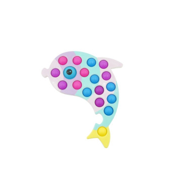 Cyrax Jucarie senzoriala antistres, Simple Dimple, Delfin, Multicolor