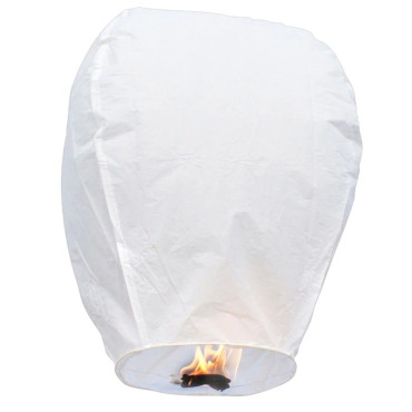 Lampion zburator, Cyrax, hartie biodegradabila, Alb