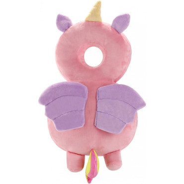 Perna tip Rucsac pentru Protectia Capului,  Tetiera tip Unicorn, pentru Bebelusi, 33x6x19 cm, 180 g, Roz