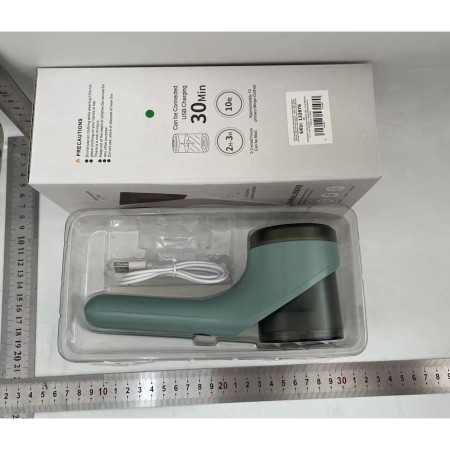 Aparat Scame si Par Haine,  Electric, USB inclus, Periuta Curatare, pentru Diferite Tesaturi, 3 Trepte, 20.5 x 8.8 x 7 cm, Verde
