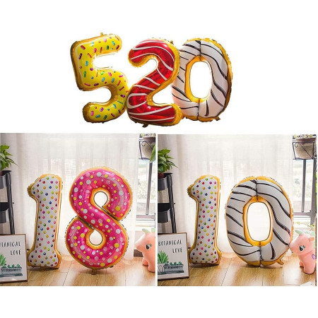 Balon din Folie Metalizata Cyrax, Figurina Cifra, Model Candy, Tema Aniversare 100 cm, Ambalaj Individual, Pai inclus, Umflare cu Aer sau Heliu, Multicolor, Cifra 1