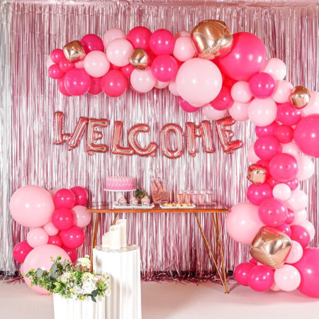 Balon Folie Metalizata Litera C, Cyrax, 40 cm, Umflati cu Heliu sau Aer, Ambalaj Individual, Pai inclus, Rose Gold