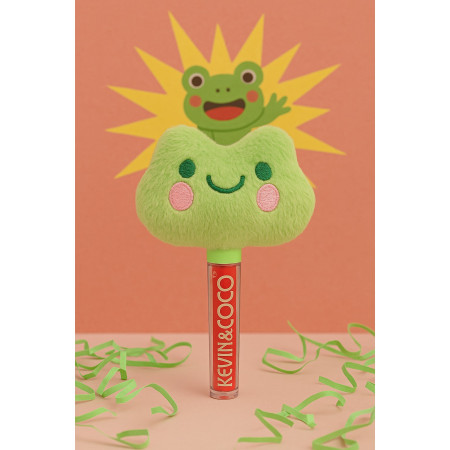 Luciu de Buze, Kevin&Coco, Animat de Plus, Model Broasca, Verde
