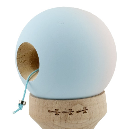 Kendama X Originala, Profesionala, Cyrax, Rubber Grip, Cupe Mari KING SIZE V3, Gaura in Baza, Rulment Metalic, din lemn 18 cm, Ata 62/65 cm, Gradient Lila/Turcoaz