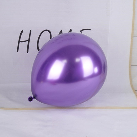 Set 12 Baloane, Cyrax, din Latex Chrome, 25 cm, Mov