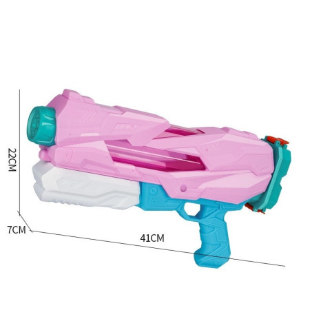 Pistol cu Apa pentru Copii, Rezervor, Pentru Piscina/Plaja, Cyrax, 6ani+,  5 duze, Quick Fill, Roz, 800ML