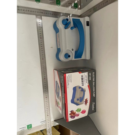 Pompa Electrica de Umflat Baloane, Cyrax, cu Doua Iesiri, 220V, Putere 680W, Accesorii petrecere, Albastru-Gri