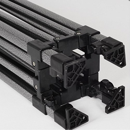 Cort Pavilion 3x6m Alb Pliabil Cadru Metal pentru Curte, Gradina, Evenimente