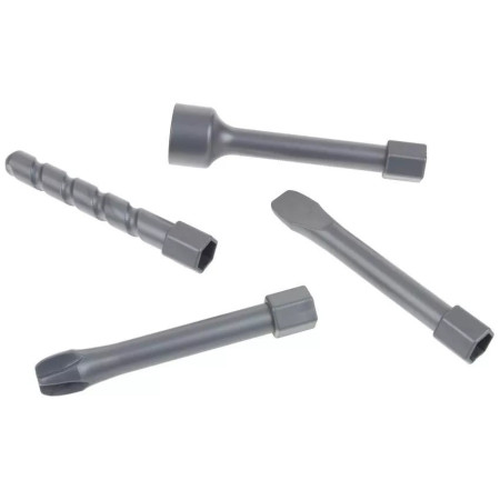 Set Jucarie pentru Copii Bormasina, Cyrax, Accesorii Incluse, 4 Capete de Schimb, Material Plastic, Interactiv, Distractiv, 21.5x17.5x6 cm, Portocaliu