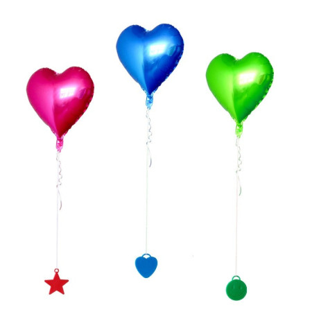 Set 4 Greutati pentru Baloanele cu Heliu, Cyrax, 32 grame, 8 grame Fiecare, Plastic, Forma Smiley Face, Multicolor