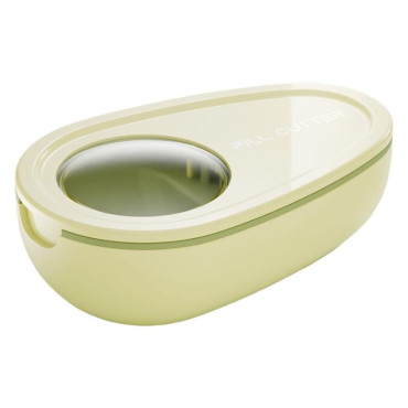 Cutie Taiat Pastile si Depozitare Medicamente,  Galbena, 8x5x2.65 cm, Compacta si Portabila, Ideala Pentru Calatorii