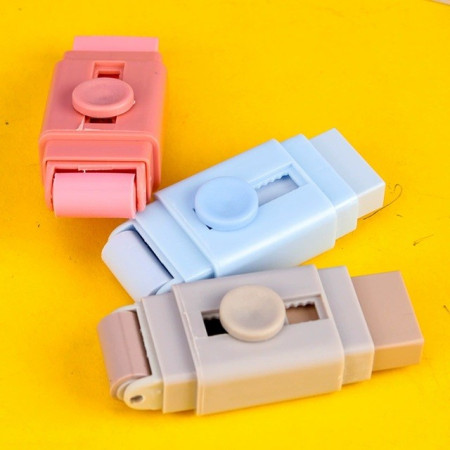 Radiera,  cu 2 Rezerve, Reglare Pull-Push, din Cauciuc, Albastru