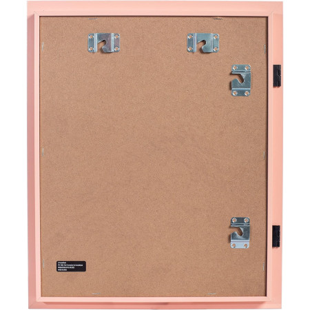 Rama Foto  cu Magnet, din Lemn, cu Spatiu Pentru Depozitare, Pentru Desene si Picturi A4, Sticla Securizata, Rama MDF, 21x30 cm, Roz