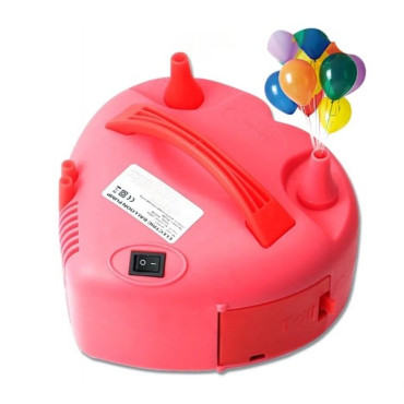Cyrax Pompa Electrica Pentru Umflat Baloane, 600 W, in Forma de Inima, Doua Capete de Umflat, din Plastic, Rosu