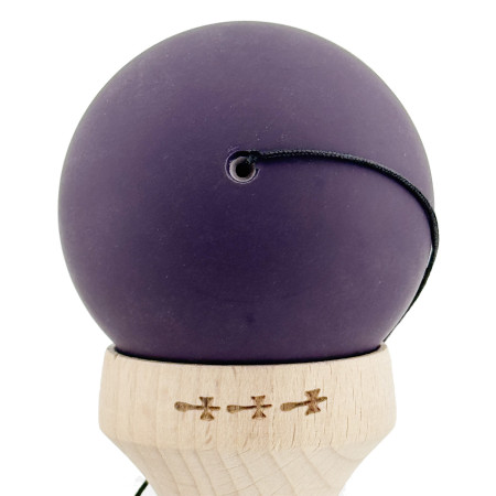 Kendama X Originala, Profesionala, Cyrax, Cupe Mari KING SIZE V3, Rubber Grip, Gaura in Baza, Rulment Metalic, din lemn 18 cm, Ata 62/65 cm, Gradient Negru/Albastru deschis