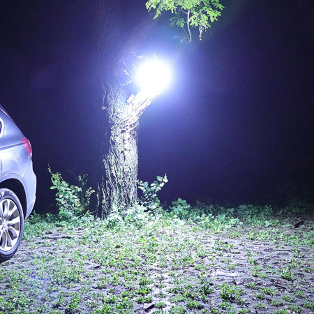 Lampa Portabila,  Incarcare Solara + USB, Afisaj Inteligent al Bateriei, Raza de Actiune 32 mp, 6x9x11 cm, 3 Moduri, Alb