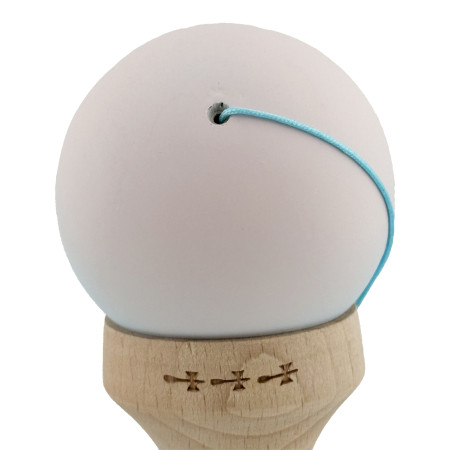 Kendama X Originala, Profesionala, Cyrax, Rubber Grip, Cupe Mari KING SIZE V3, Gaura in Baza, Rulment Metalic, din lemn 18 cm, Ata 62/65 cm, Gradient Lila/Turcoaz