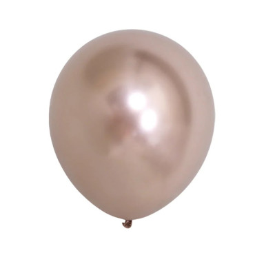 Set 12 Baloane, Cyrax, din Latex Chrome, 30 cm, Sampanie