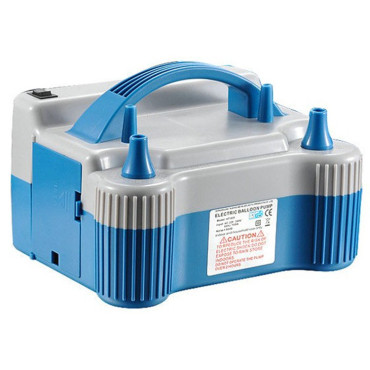 Pompa Electrica de Umflat Baloane, Cyrax, cu Doua Iesiri, 220V, Putere 700W, Accesorii petrecere, Albastru-Gri