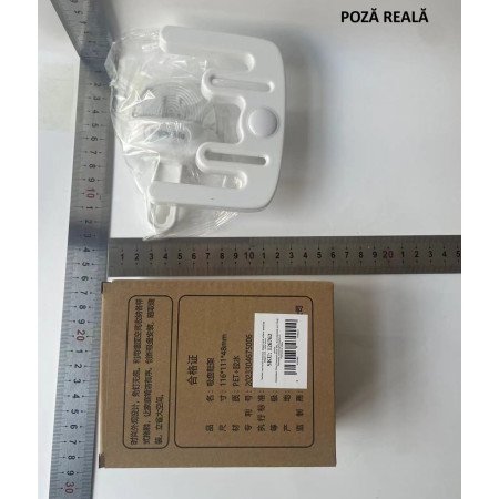 Suport pentru Incaltamintea de Casa,  fara Perforare, Montare pe Perete, Prindere Adeziva, 11.6x11x4.8cm, Alb