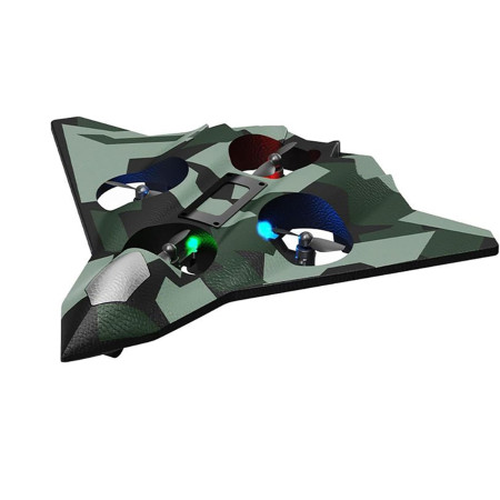 Jucarie Interactiva, Cyrax, Aeronava de Lupta, din EVA, cu Telecomanda, Incarcare USB, +14 Ani, 24 x 25.5 x 4.2 cm, Model Army, Verde