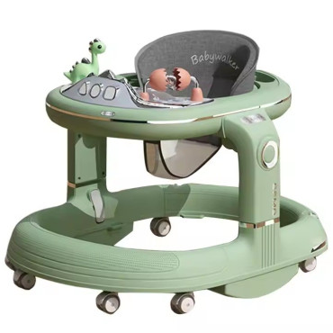 Premergator 4in1, Cyrax, Antemergator, Balansoar, Scaun de Masa, Functie Muzicala, din ABS, Roti Universale, Inaltime Reglabila, Sistem Antirasturnare, Greutate Portanta 25 kg, +6 Luni, Verde