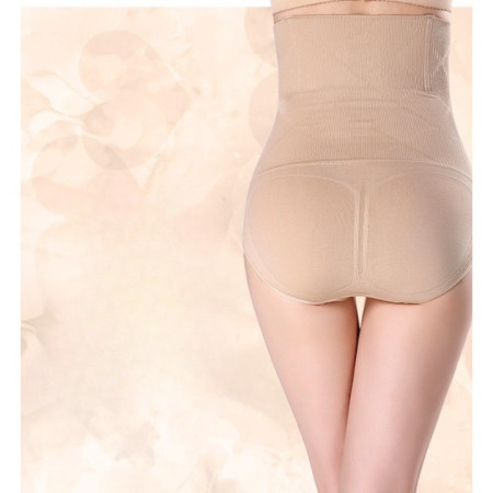 Lenjerie Modelatoare Postpartum, Cyrax, cu Talie Inalta, Control al Burții, Compresie Mare, Insertii din Silicon pentru Sustinere, Nude, M/L