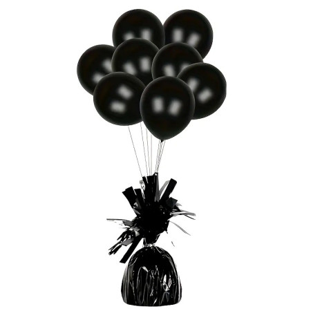 Greutate pentru Baloane cu Heliu, Cyrax, din Folie cu Franjuri, 170g, 13 x 5 x 3 cm, Negru