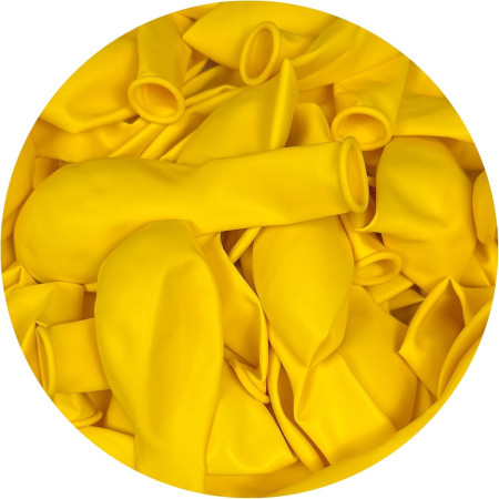 Set 12 Baloane, Cyrax, din Latex Standard, 13 cm, Galben