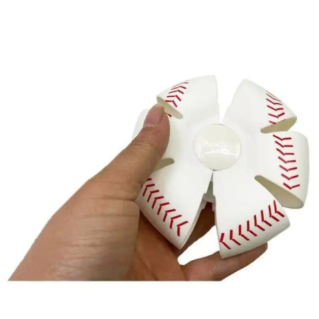 Minge UFO baseball Cyrax cu deformare, diametru 8 cm, 3 ani +, interactiva, minge magică OZN zburator, minge zburătoare, Alb