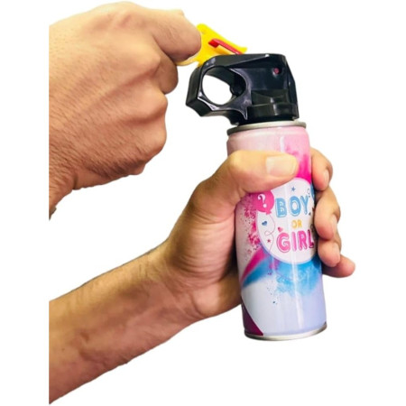 Spray Gender Reveal, Cyrax, 260 ml, din Amidon de Porumb, Dezvaluire Gen Bebelusi, Albastru
