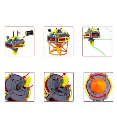 Jucarie circuit pentru copii, Cyrax, Broscuta pe monociclu, Galben