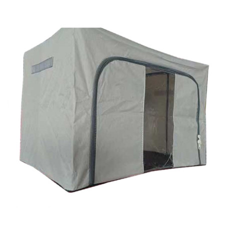 Cutie de depozitare Pliabila,  Cadru Metalic, cu fermoar, 100 L, material Textil, 60 x 42 x 40 cm, suport de baza din plastic stabil, Gri deschis