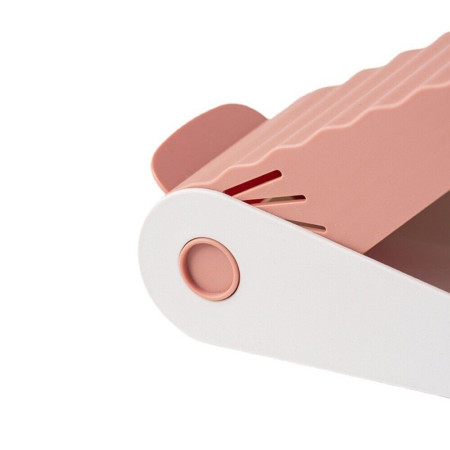 Suport pentru Pantofi,  cu Două Straturi, Organizator, Antiderapant și Durabil, Inălțime Reglabilă, 25.5x11x7.5 cm, Roz, 150 g