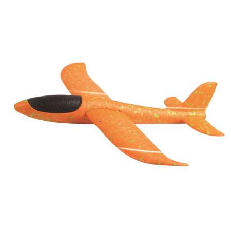 Avion Planor, in punga, Cyrax, din Polistiren, Lungime 47 cm, Portocaliu