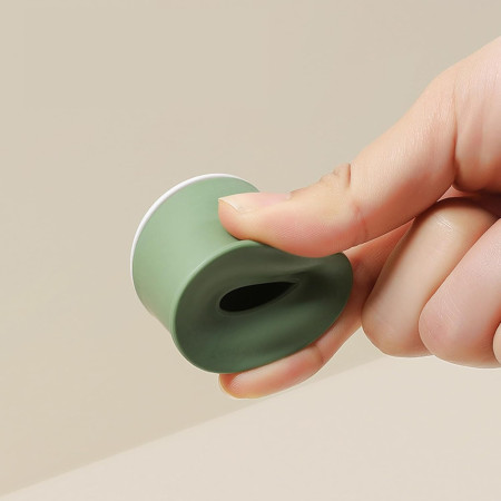 Opritor de Usa,  din Silicon, Model Magicial, cu Prindere de Perete, Anti-Coliziune, 4x 8.5 cm, Verde