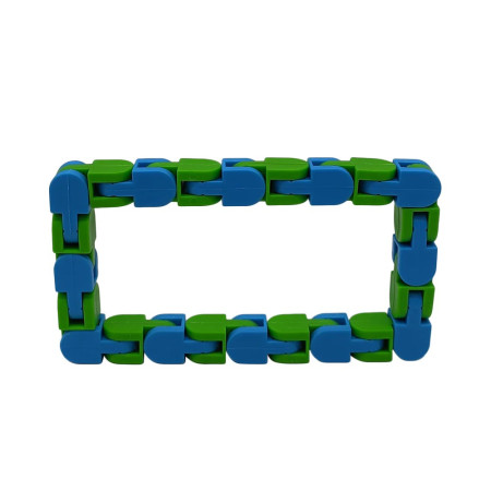 Jucărie Senzorială Antistres Cyrax - Puzzle de Îmbinat Tip Șarpe, 24 Piese, +3 Ani, Verde/Albastru