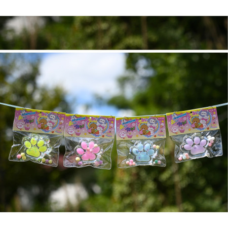 Jucarie Antistres Squishy, Cyrax, cu Revenire Lenta, Labuta de Pisica Pufoasa, 7.5 cm, Ambalaj Transparent, Model 27056, Multicolor