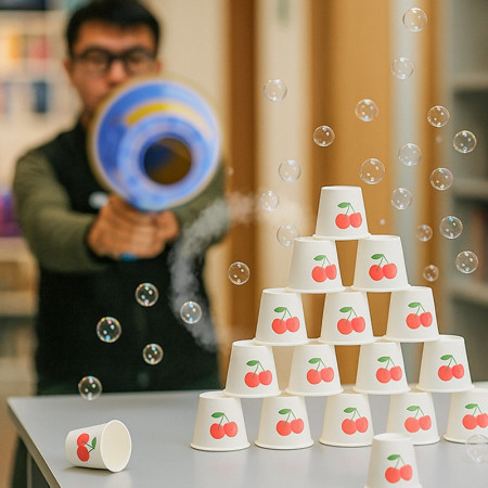 Suflator de Baloane, Cyrax, din Plastic, Functie de Suflare si de Facut Baloane, 4-6 Ani, 30.4 x 14.2 x 22.2 cm, Albastru