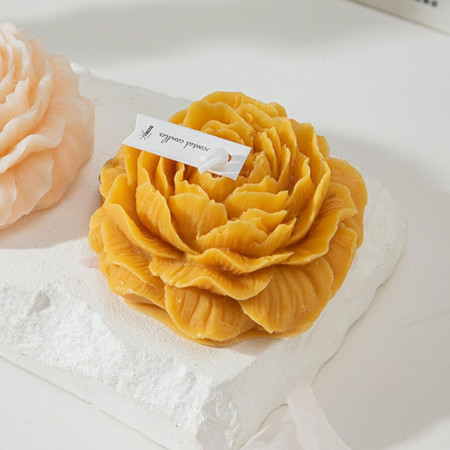 Lumanare Parfumata,  Model Trandafir, Ardere 10h, 70 g, 7.5 x 3.5 cm, Parfum de Citrice, Portocaliu