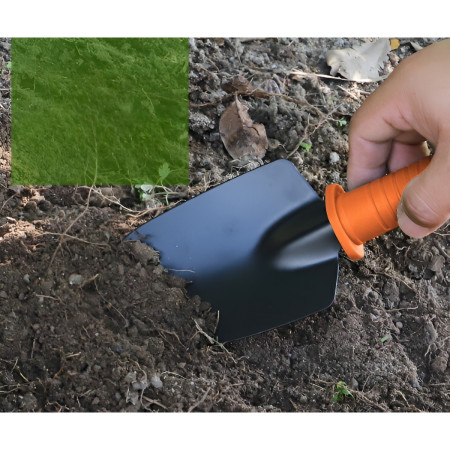 Set 12 Unelte de Gradina,  pentru Plantare Prelucrare Sol si Ingrijire Plante, Manere Portocalii, Material PVC si Cardboard, Cutie Inclusa, 37x28 cm, Negru