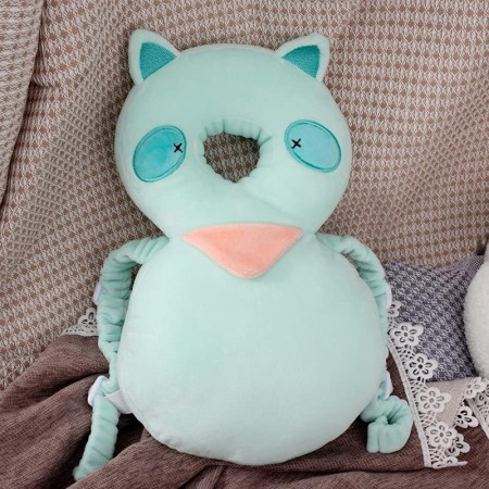 Perna tip Rucsac pentru Protectia Capului,  Tetiera tip Raton, pentru Bebelusi, 33x6x19 cm, 180 g, Turcoaz