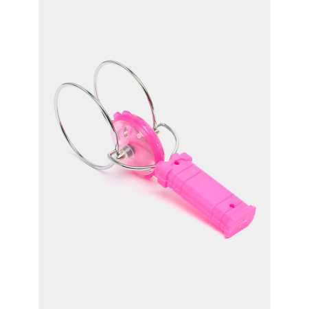 Jucarie Interactiva, Cyrax, Titirez Magnetic, cu Led, 19.8 x 5 cm, Roz