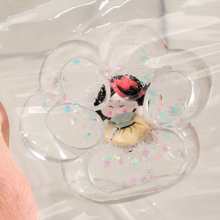 Jucarie Antistres Squishy, Cyrax, Labuta de Pisica Pufoasa, cu Revenire Lenta, 7 x 6.5 cm, Model Printesa, Multicolor