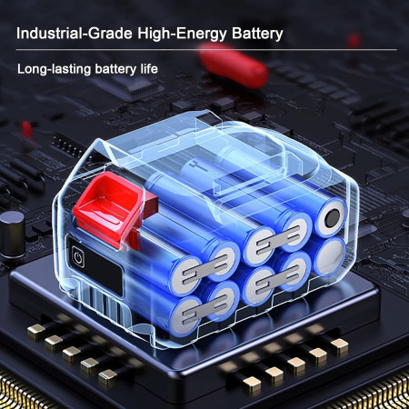 Suflanta de Aer Multifunctionala Portabila, Cyrax, Incarcare Auto, pentru Gratar, Masina, Indepartare Frunze si Praf, 1500 mAh, Viteta de Rotatie 25000 RPM, 2 Baterii de Li si Incarcator, Negru